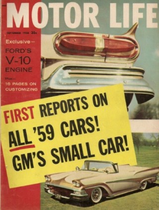 MOTOR LIFE 1958 SEPT - NEW CARS, VW & PORSCHE, CRESTA, FORDS NEW V-10 ENGINE